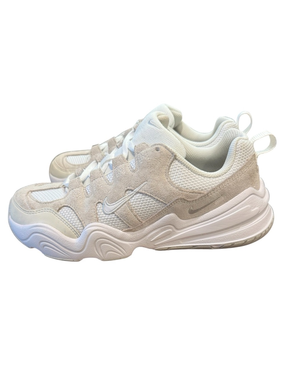 Nike Tech Hera Women's Size 8 White Photon Dust Chunky Running Shoes DR9761-100